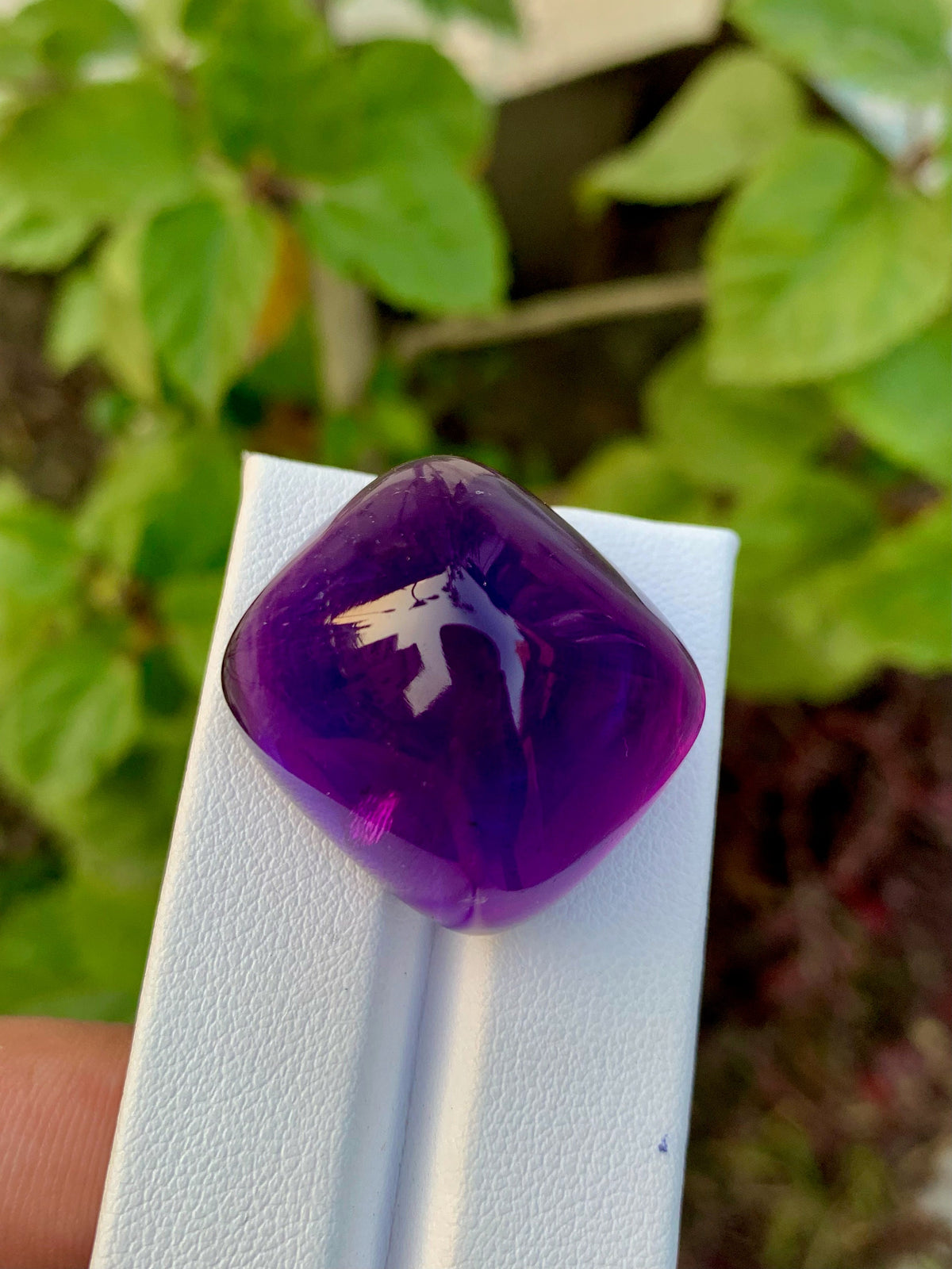 Deep Purple Amethyst Sugarloaf Cabochon: 83.90 Carat Gemstone