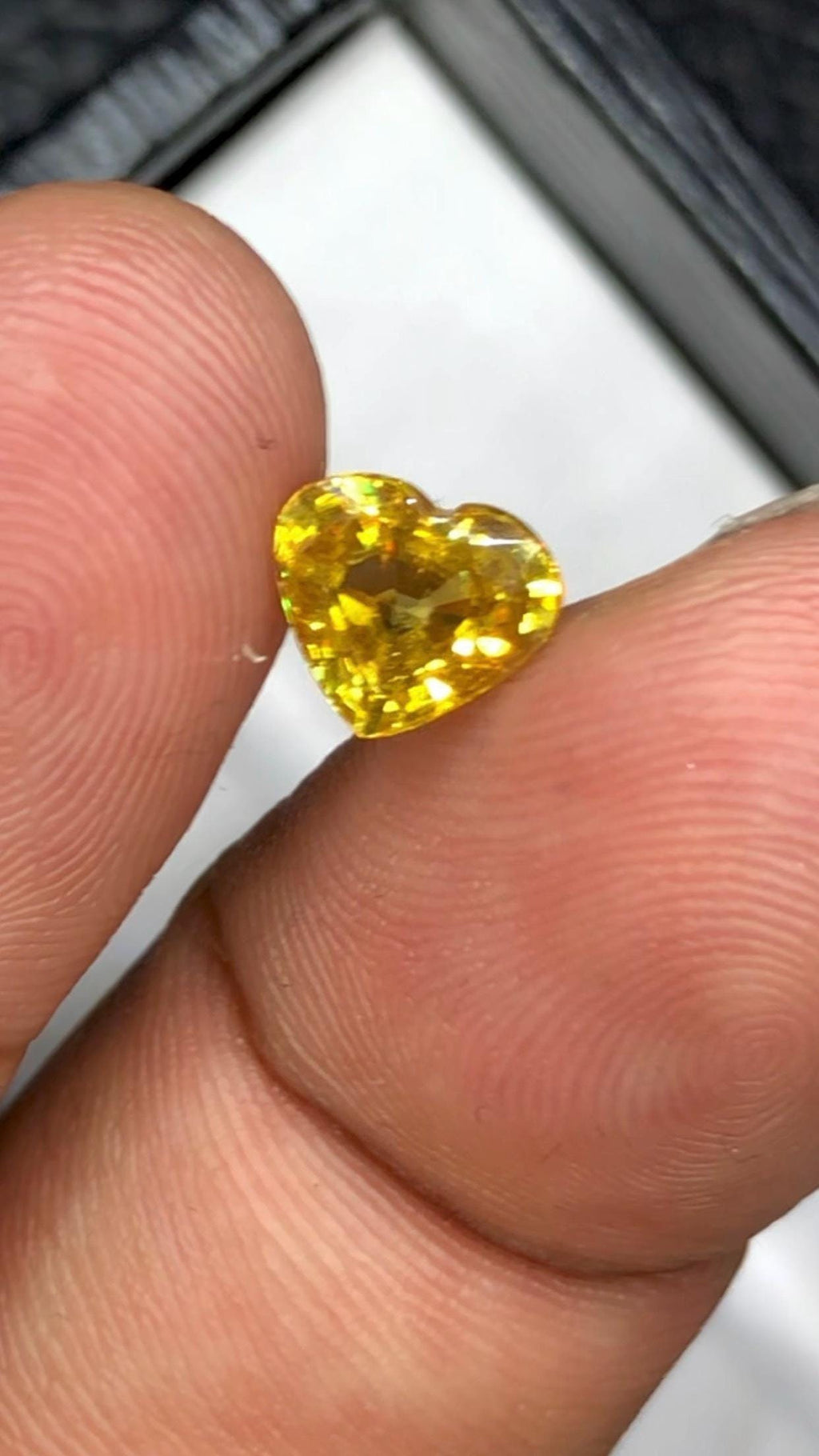 Heart Sphene Gemstone: 1.25 CT Faceted Titanite, Himalayan Origin