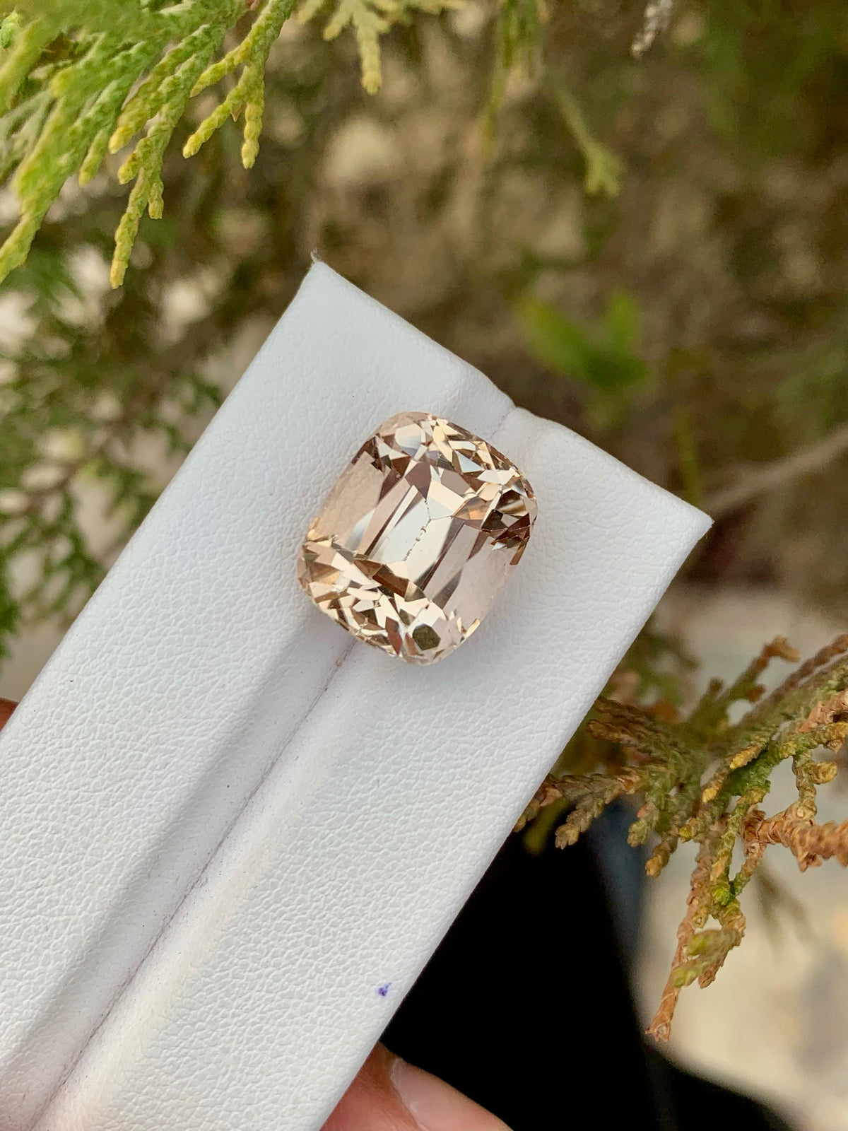 Natural Imperial Topaz Loose Gemstone: Faceted Cushion Cut, 20.05 CT