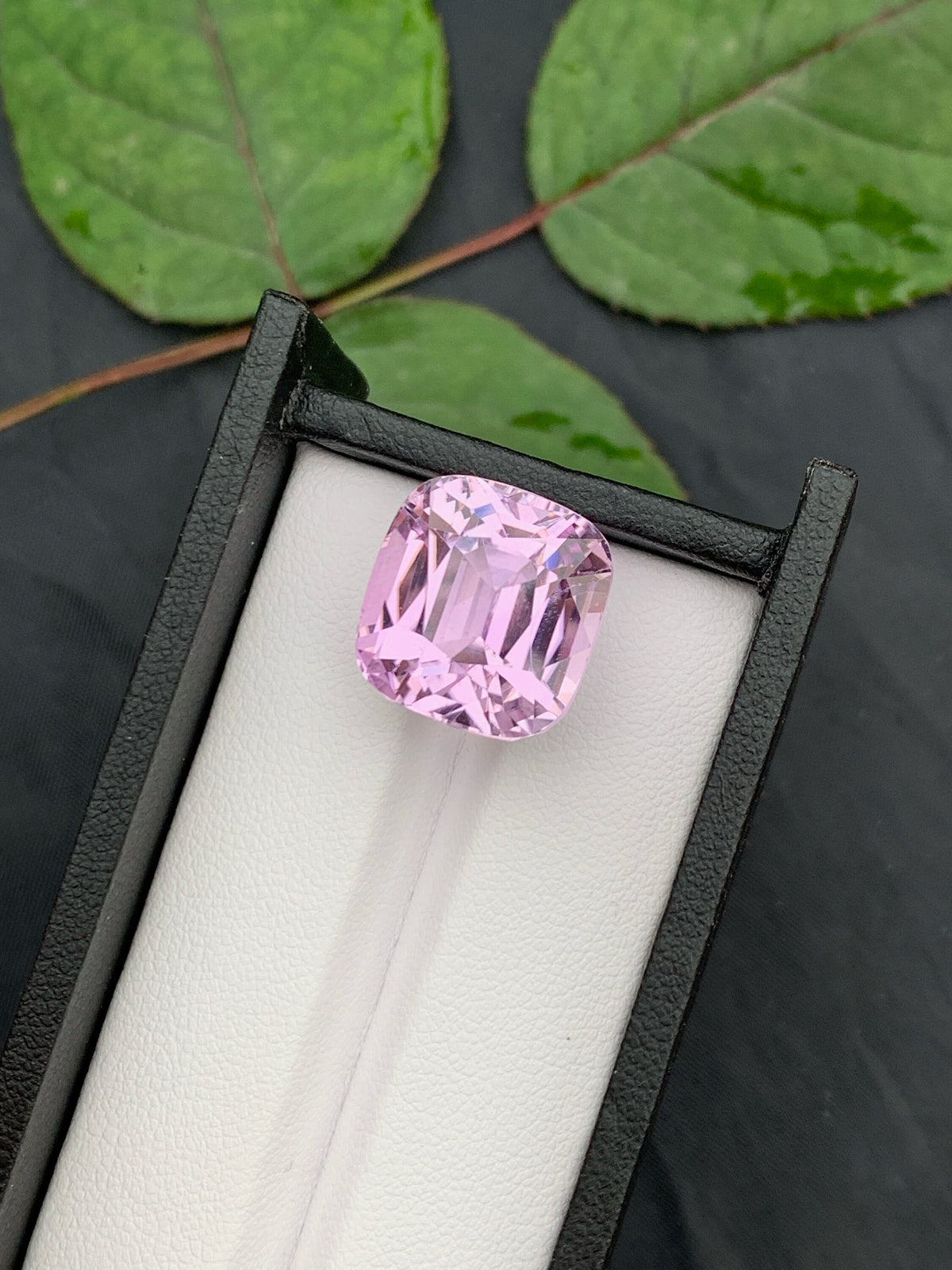 24.70 CT Blossom Pink Kunzite Gemstone: Cushion Cut, Flawless