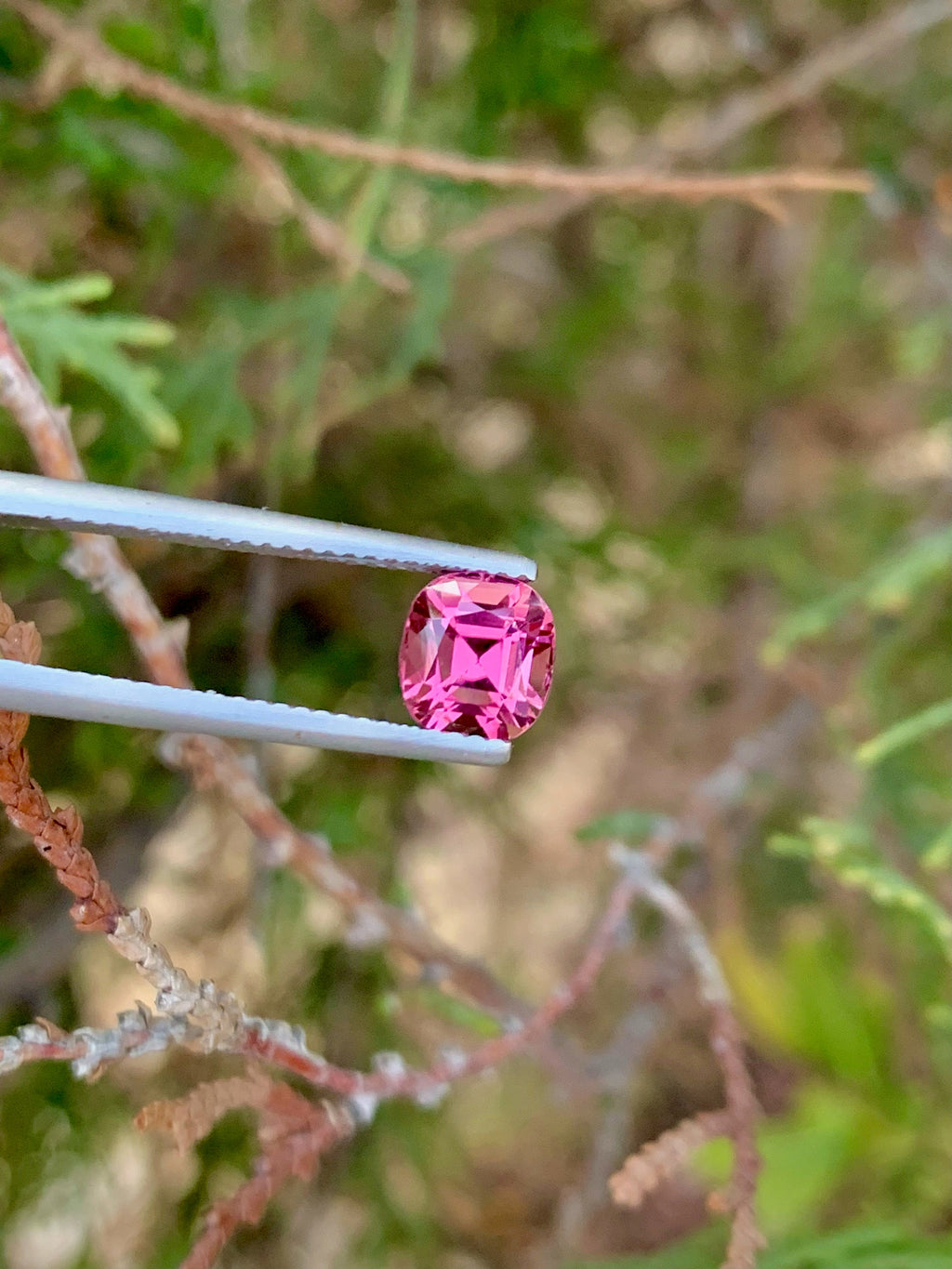 1.75CT Pink Tourmaline Gemstone: Cushion Cut, Afghan Origin