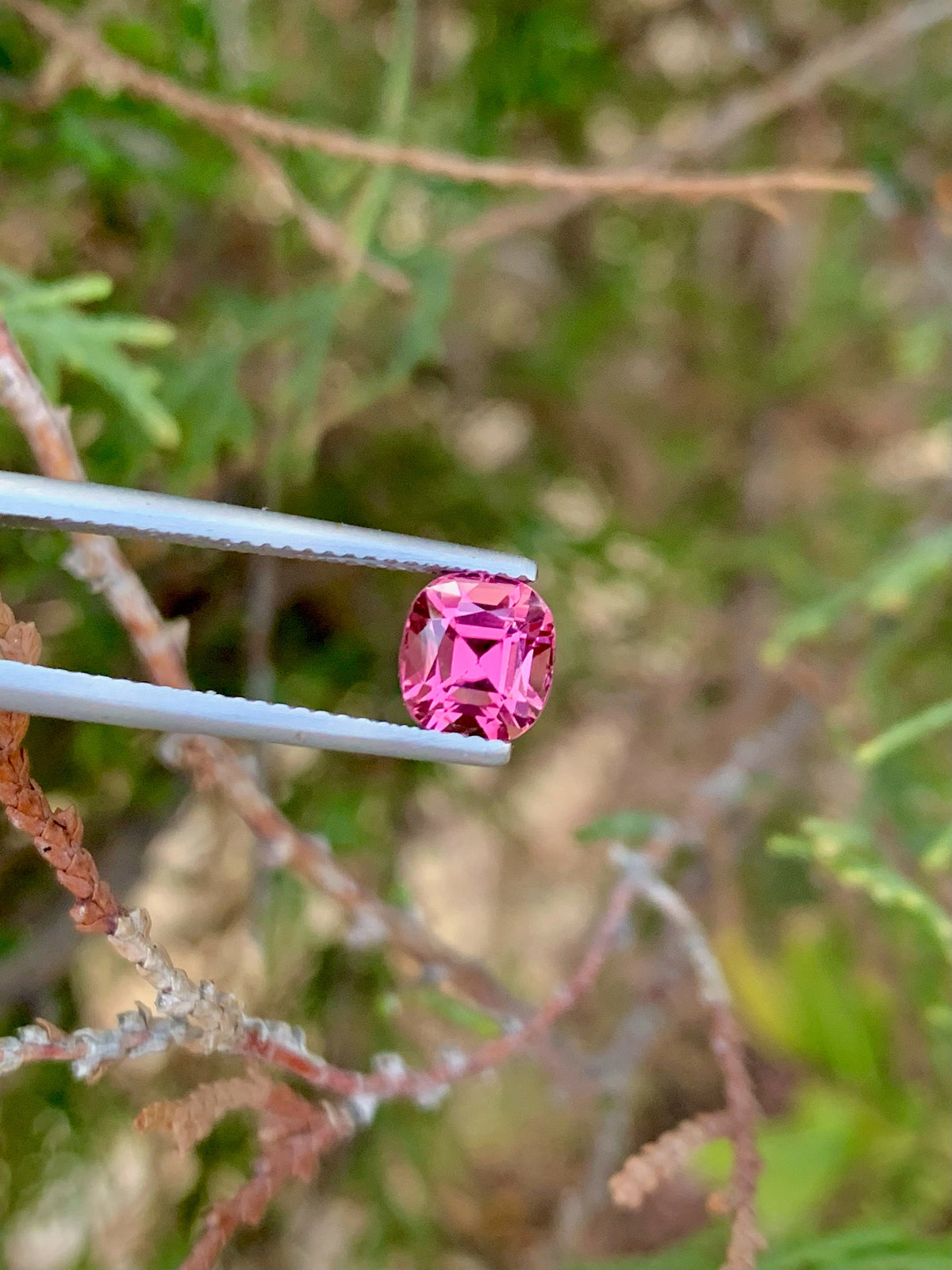 1.75CT Pink Tourmaline Gemstone: Cushion Cut, Afghan Origin