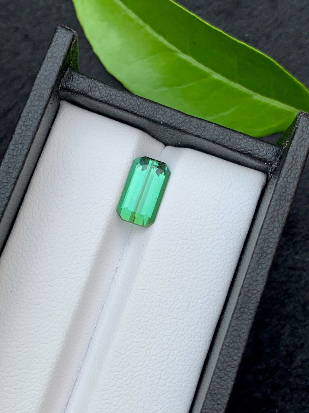 Emerald Cut Bluish Green Tourmaline Gemstone: Natural Loose Stone, 2.25 CT
