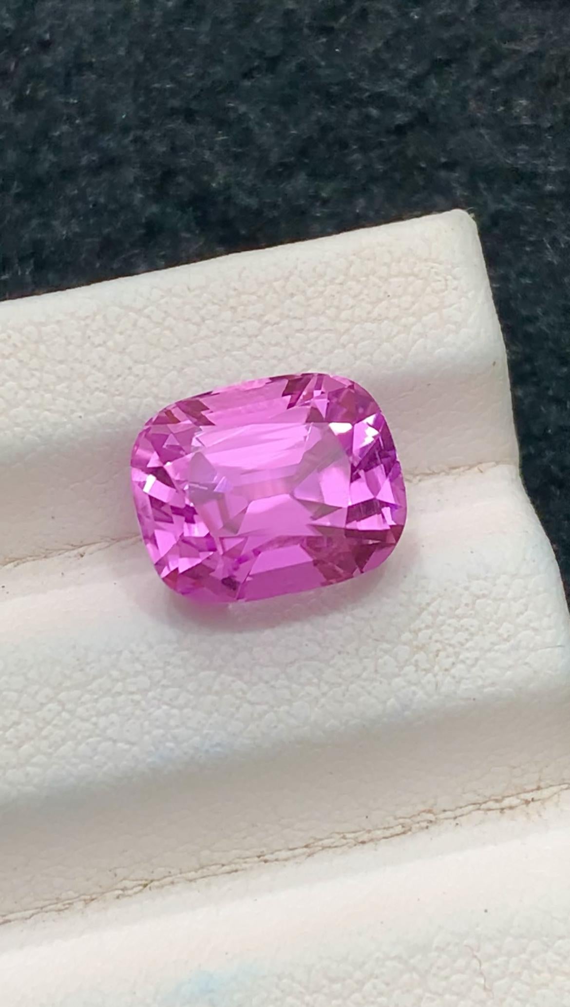 Pink Kunzite 5.50ct Cushion Cut Loose Gemstone from Afghanistan