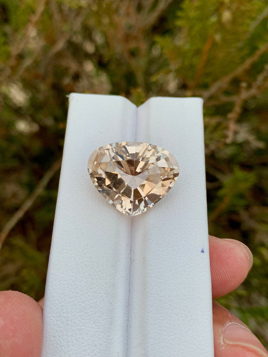 22.20 CT Unheated Imperial Topaz Gemstone: Fancy Trillion Cut