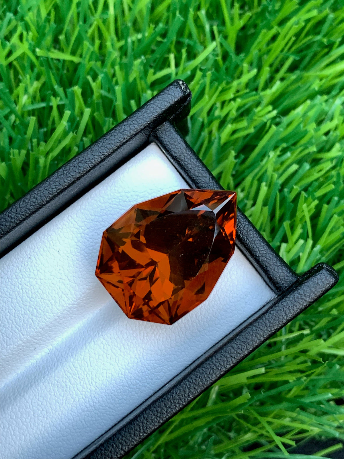 Mahogany Orange Citrine Gemstone: Natural Pear Cut, 33 CT