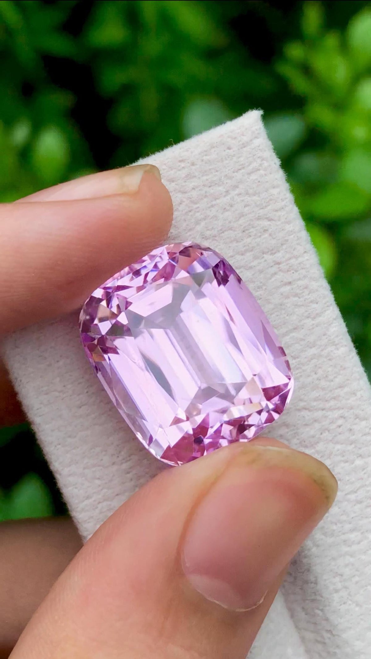 Pink Kunzite 31.50ct Cushion Cut Gem | Big Size Sparkling Kunzite from Afghanistan