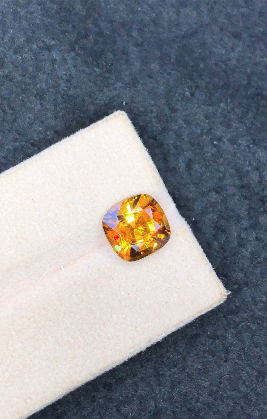 3.60 CT Full Fire Sphene Gemstone: Greenish Yellow Titanite Stone
