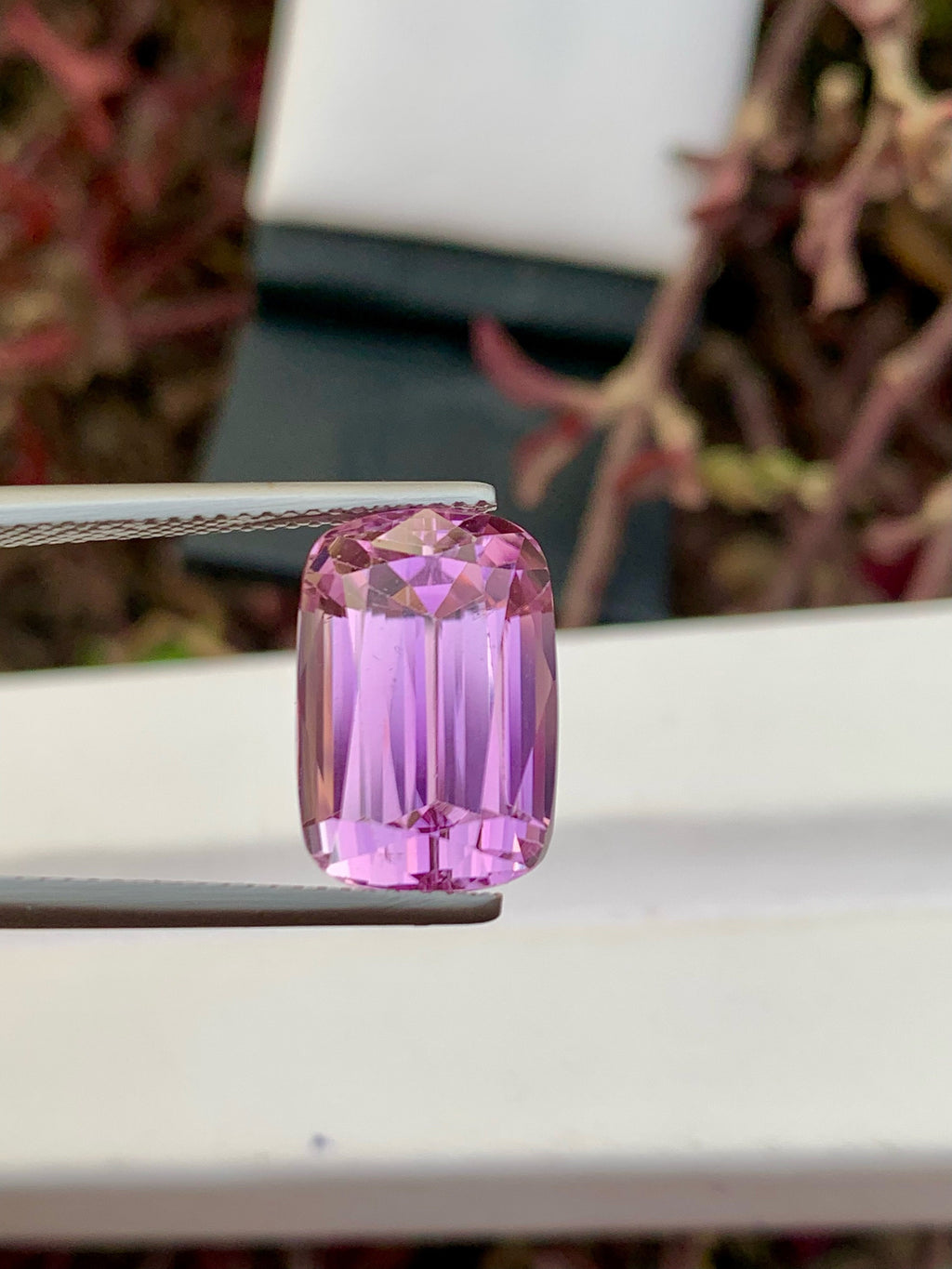 natural Pink Kunzite Gemstone For Jewelry, Faceted Kunzite Stone, 11.25 CT