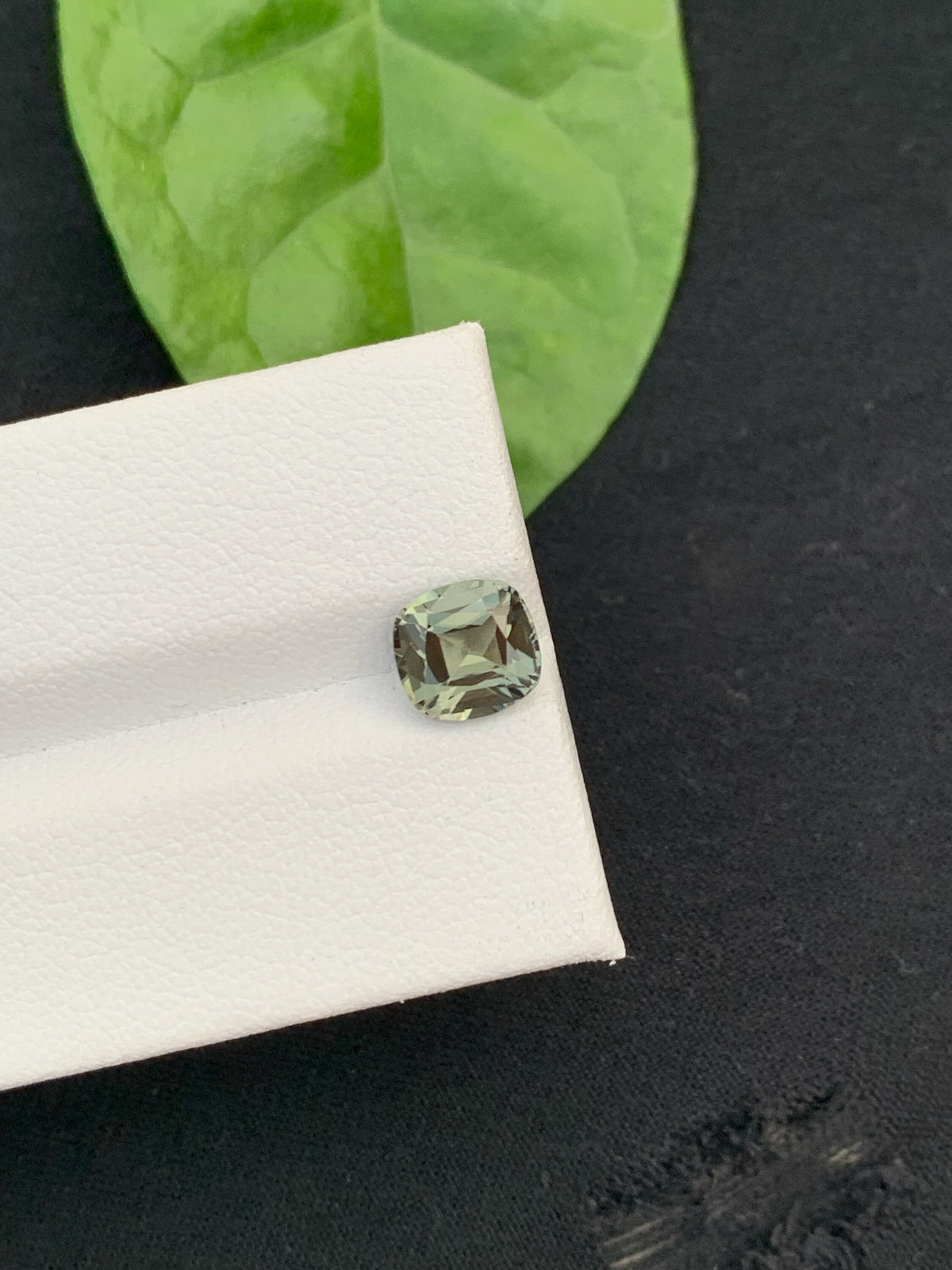 Teal Green Tourmaline Gemstone: 1.60 Carat Cushion Cut