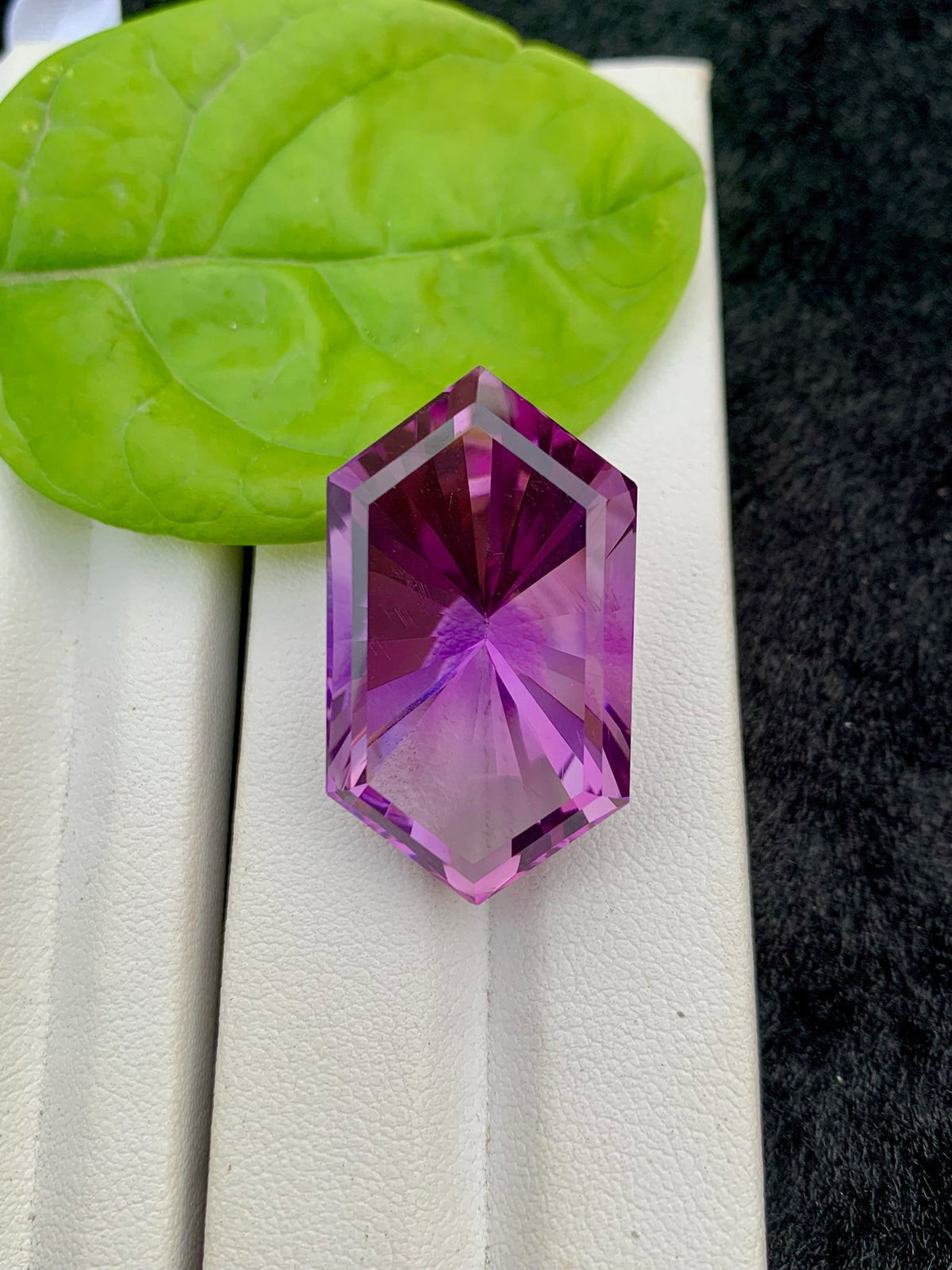 Pink Purple Amethyst Gemstone: 45.60 CT Fancy Cut Stone