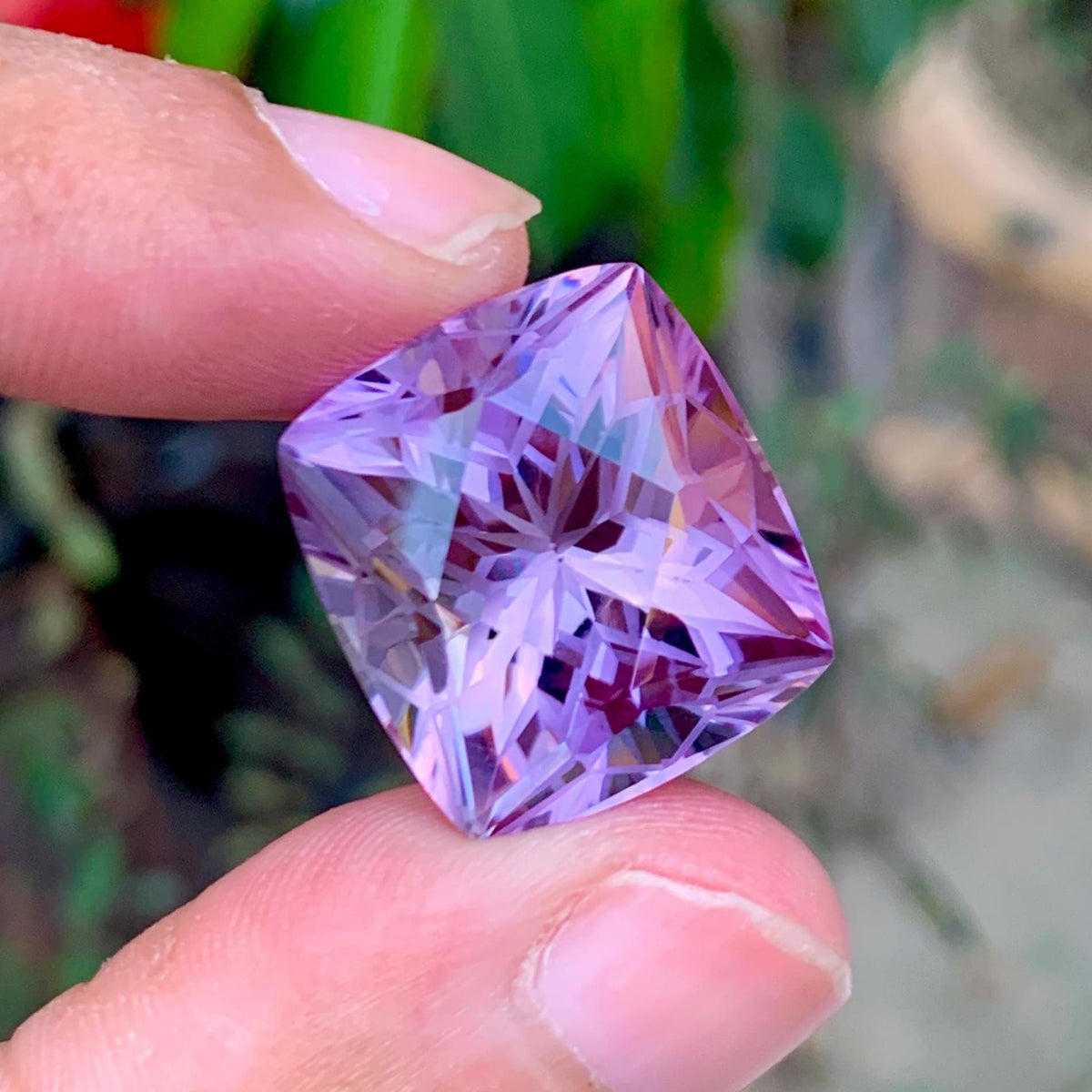 Amethyst 28.90ct Fancy Cut from Brazil – Rich Purple Collector’s Gemstone
