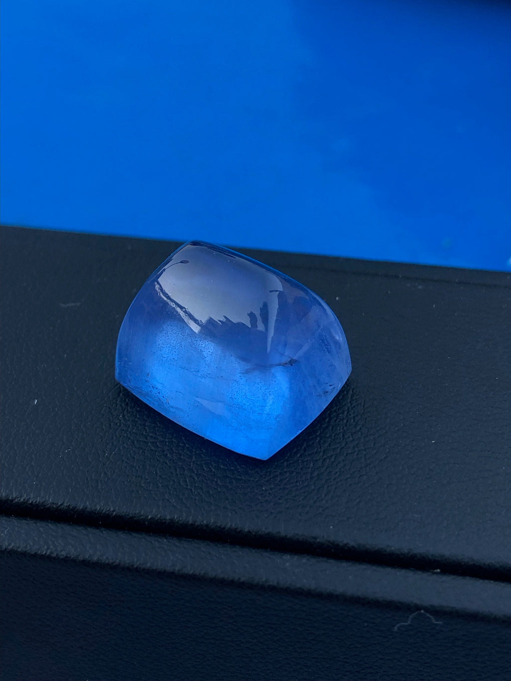 Santa Maria Aquamarine Cabochon: Deep Blue Sugarloaf Gemstone, 31 Carat