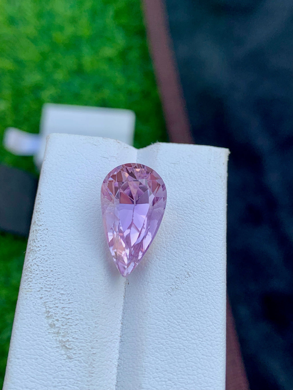 Pink Kunzite Gemstone: 13.10 CT Pear Shape, Afghanistan
