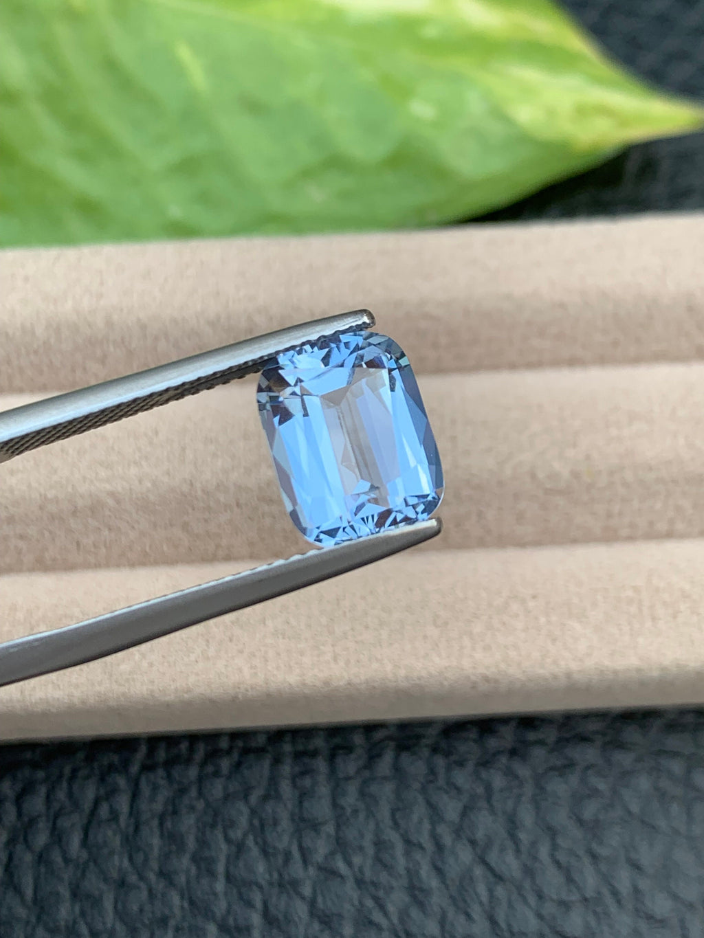 Santa Maria Blue Aquamarine Gemstone: Faceted Cushion Cut, 3.40 CT