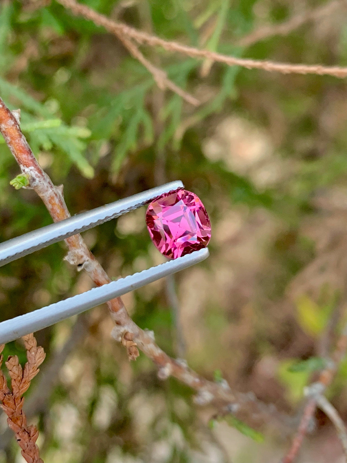 1.75CT Pink Tourmaline Gemstone: Cushion Cut, Afghan Origin