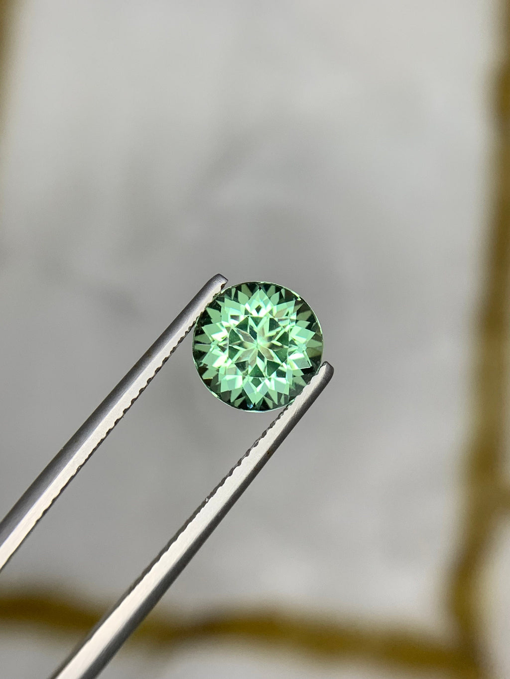 Lagoon Green Tourmaline Gemstone: Round Cut, 2.95 CT Loose Stone