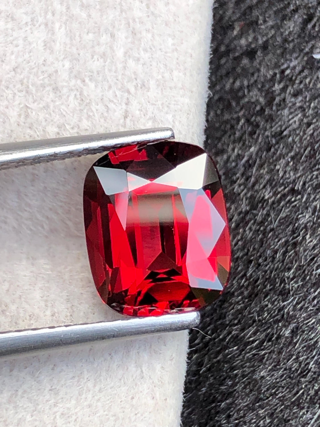 Rhodolite Garnet 3.13ct Cushion Cut Raspberry Pink from Tanzania