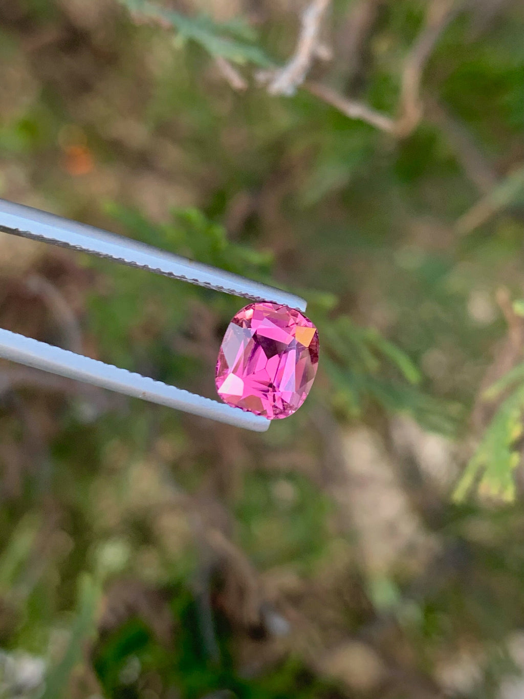 Pink Tourmaline Gemstone: 1.90 CT Cushion Cut, October Birthstone