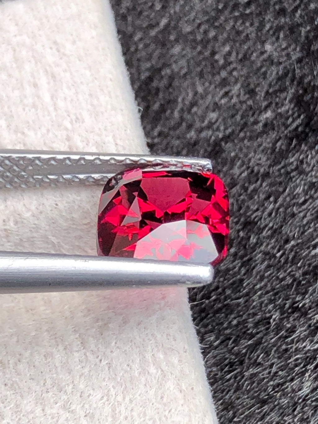 Rhodolite Garnet 3.21ct Cushion Cut –  Raspberry-Tone Tanzanian Gemstone