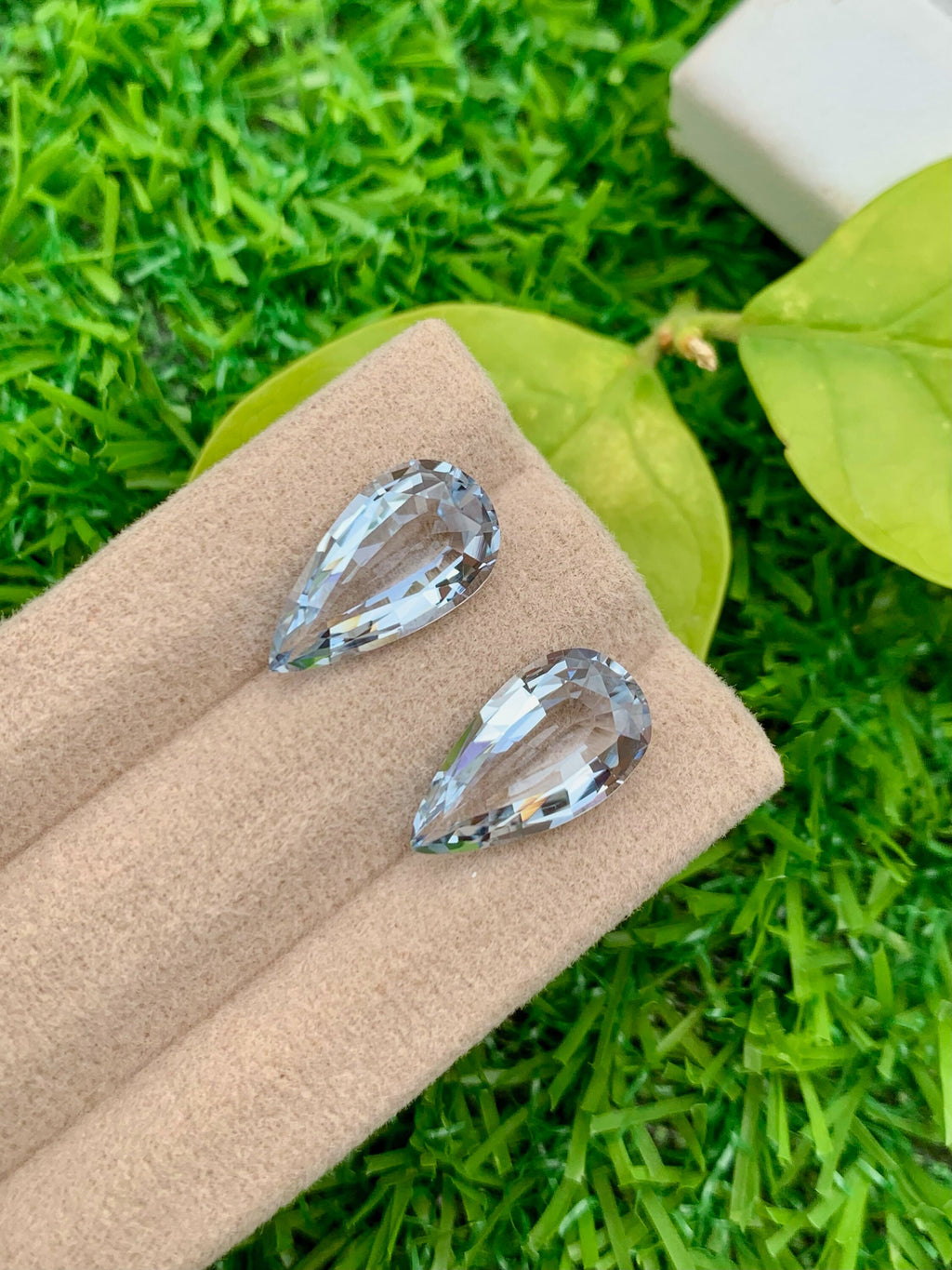 Santa Maria Blue Aquamarine Gemstone Pair: Pear Cut, 4.75 CT, March Birthstone
