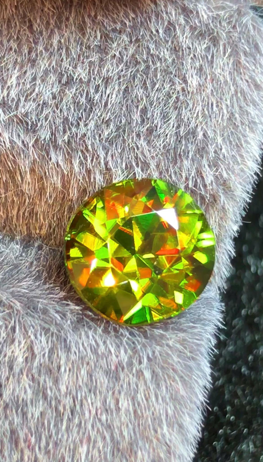Green Sphene 2.35 ct Round Cut Green Gemstone from Skardu Pakistan