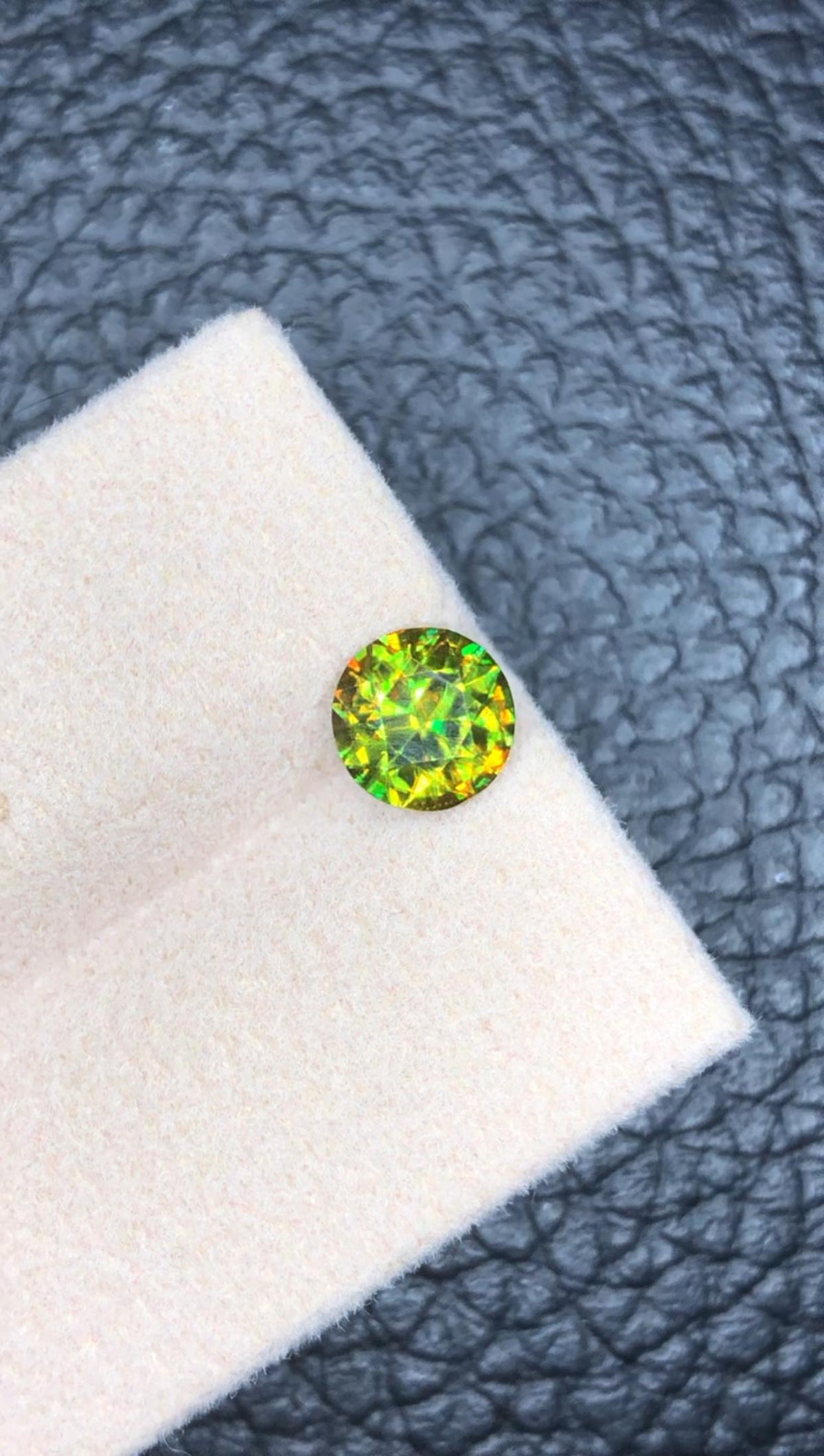 1.20 Carat Chrome Sphene Gemstone: Faceted Green Sphene, Pakistan Origin