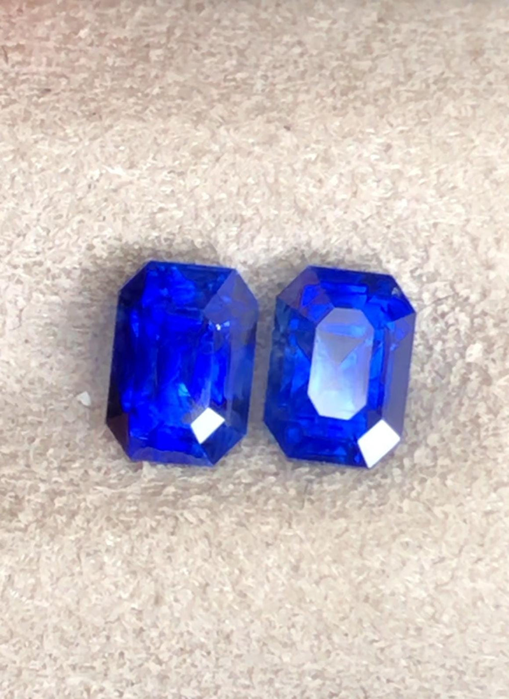Certified Royal Blue Sapphire pair 1.48 ct emerald Faceted Cut – sarilankan Origin Certified