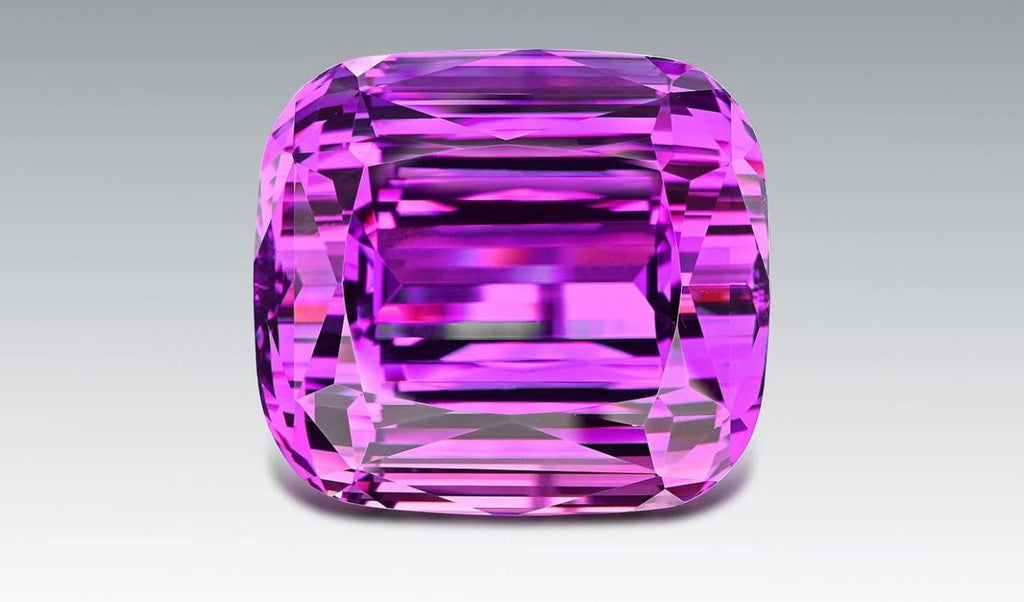 Natural Lilac Kunzite Gemstone: 78.95 CT Flawless Cushion Cut