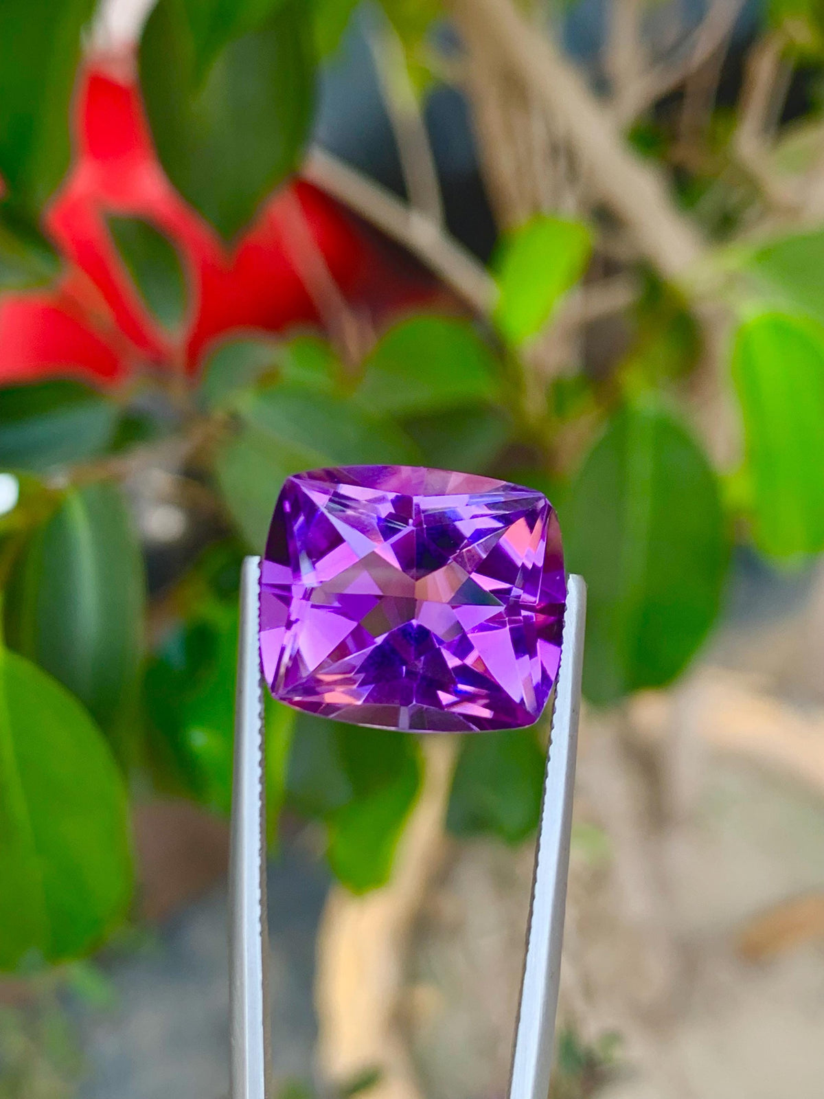 Amethyst 13.40 Carat Fancy Cut Gemstone from Brazil – Vivid Purple Loose Stone