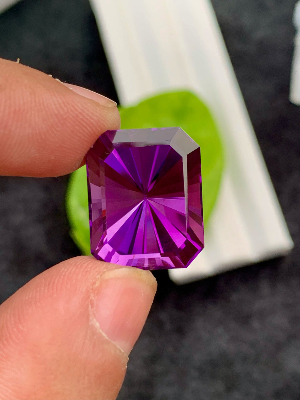 Deep Purple Amethyst Gemstone: Custom Cut Flawless Loose Gem (23CT)