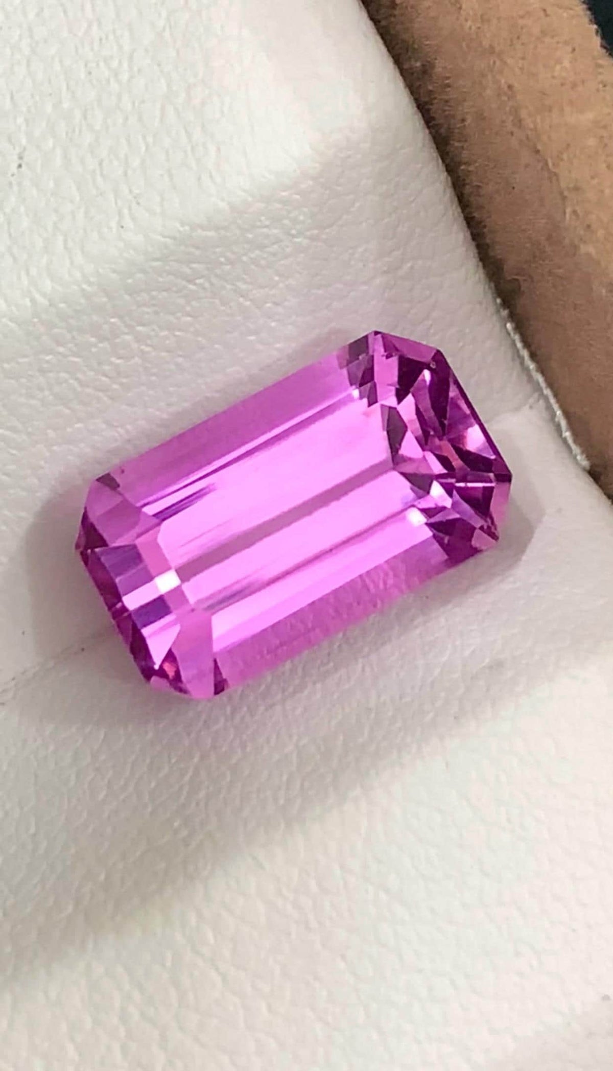 Pink Kunzite 9.60 Carat Emerald Cut Loose Gemstone from Afghanistan