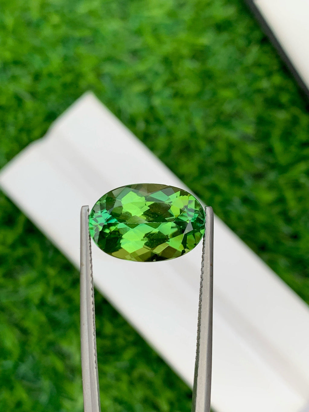 Vibrant Green Tourmaline Gemstone: Oval Cut, 6.60 CT, VVS Clarity