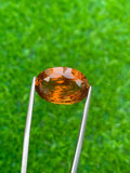 Natural Citrine Gemstone: Orange Cushion Cut, November Birthstone (14.20 Carat)
