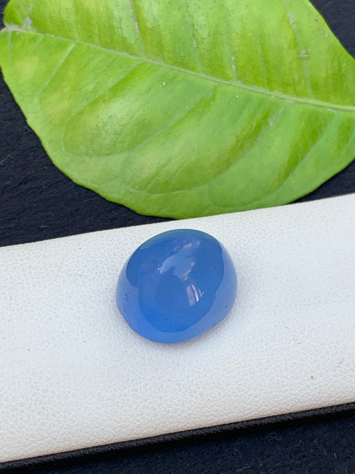 Oval Aquamarine Cabochon: Deep Blue Gemstone, 19.80 Carat