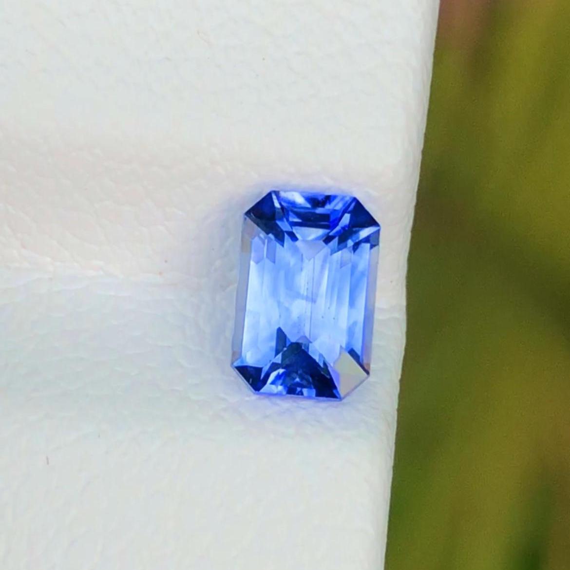 Royal Blue Sapphire 1.00ct Emerald-Octagonal Cut