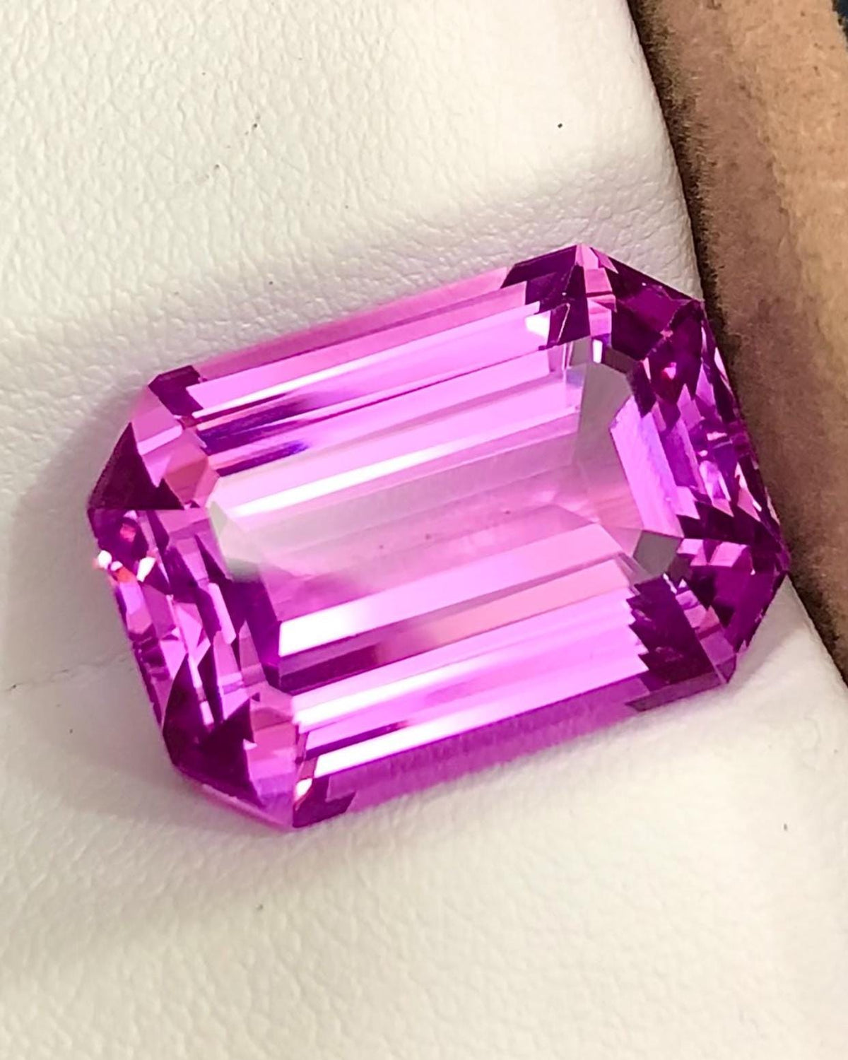 Pink Kunzite 29.60Carat Emerald Cut Loose Gemstone from Afghanistan