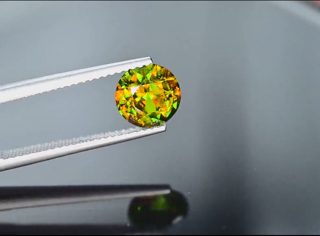 2.05 ct Natural Chrome Sphene Gemstone: Nugget Green Titanite