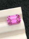Pink Kunzite 5.50ct Emerald Cut Gemstone from Afghanistan – Vivid Pink Color loop clean Clarity