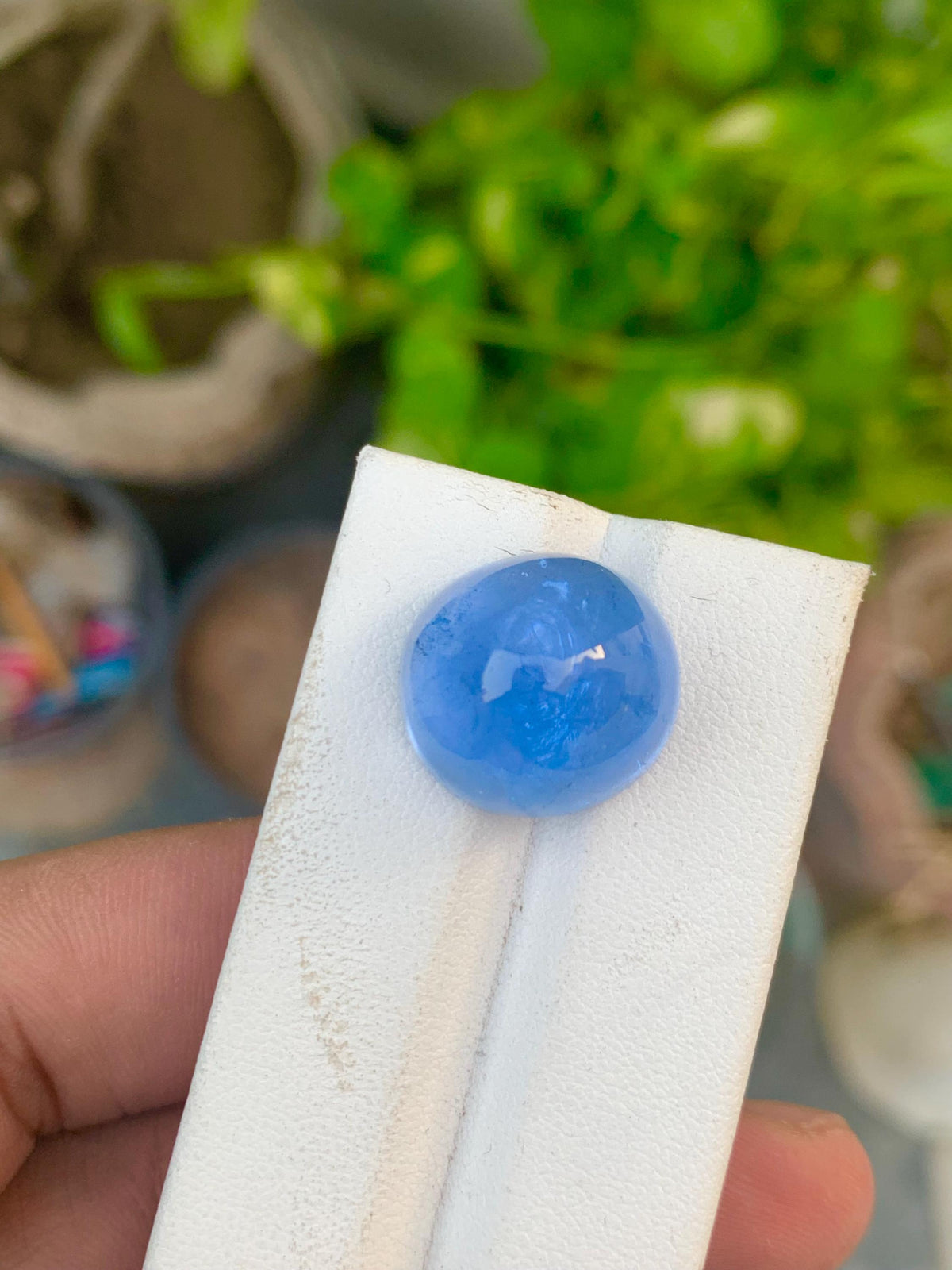 Santa Maria Aquamarine Cabochon: Deep Blue Gemstone, 22.60 CT