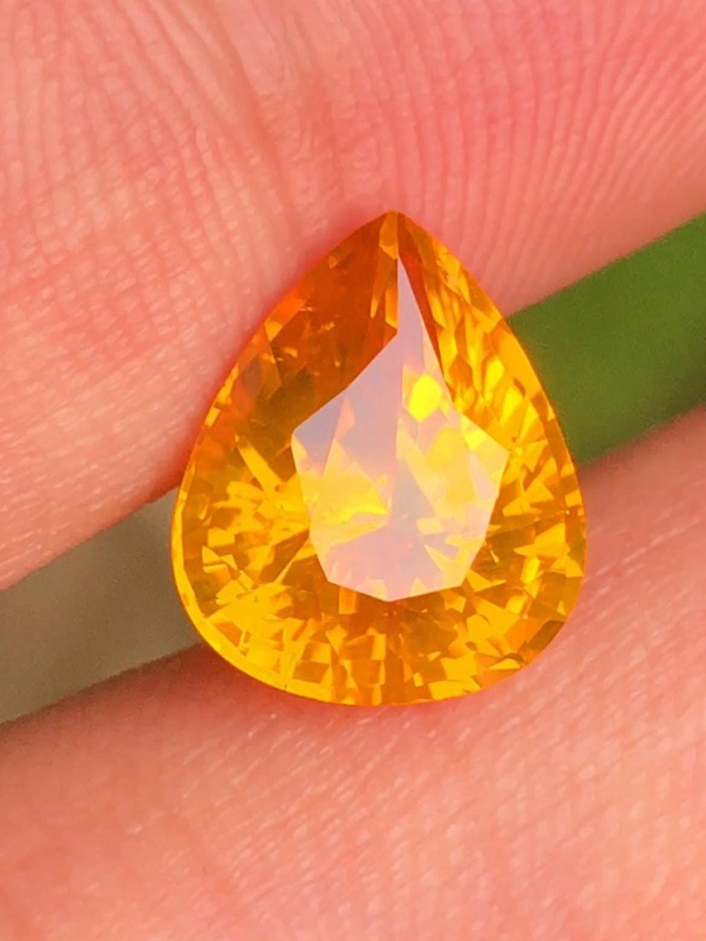 Vivid Yellow Sapphire 5.00ct Pear Cut Madagascar