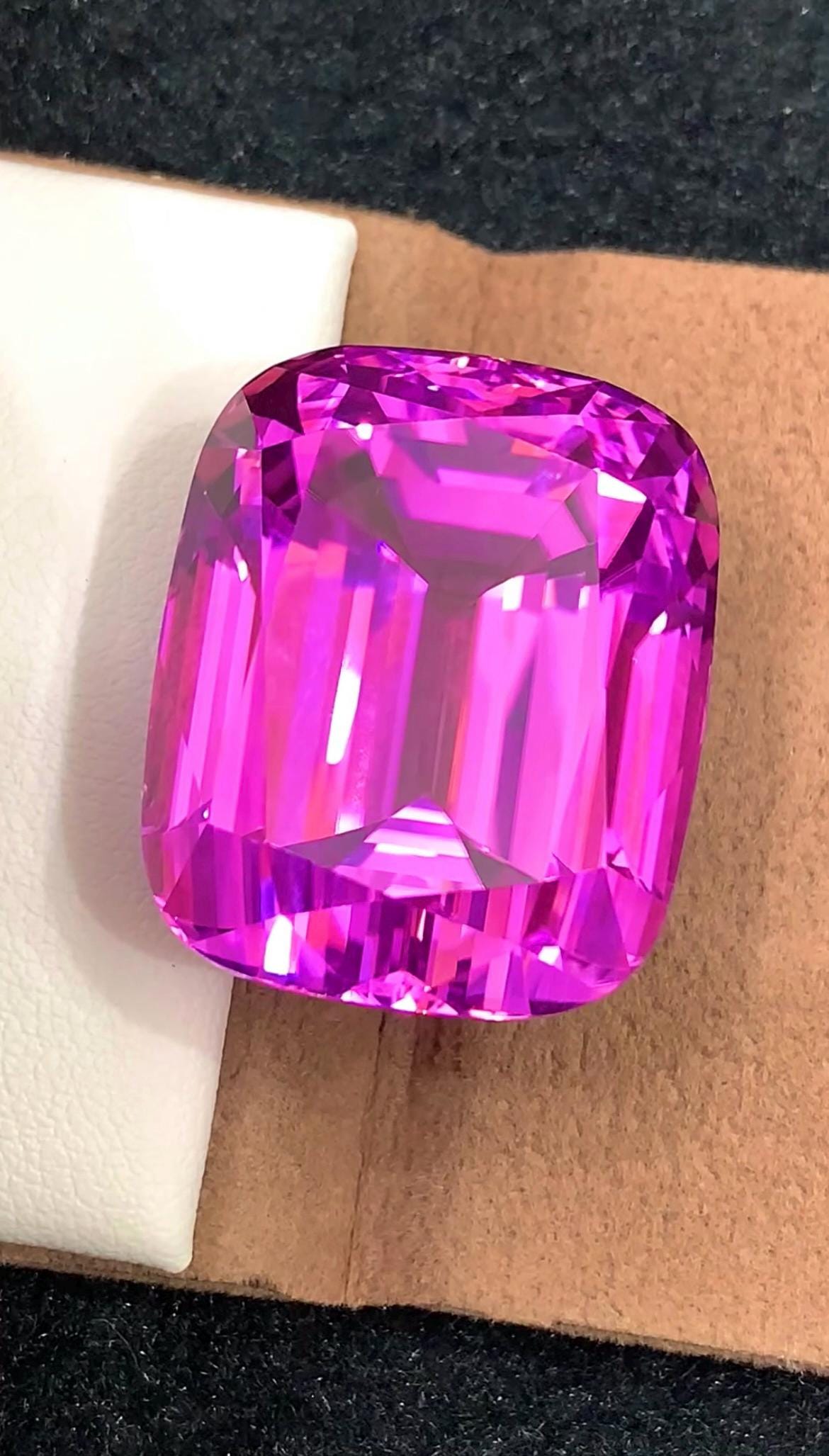 Pink Kunzite 100.60ct Cushion Cut Gem - Big Size Kunzite from Afghanistan