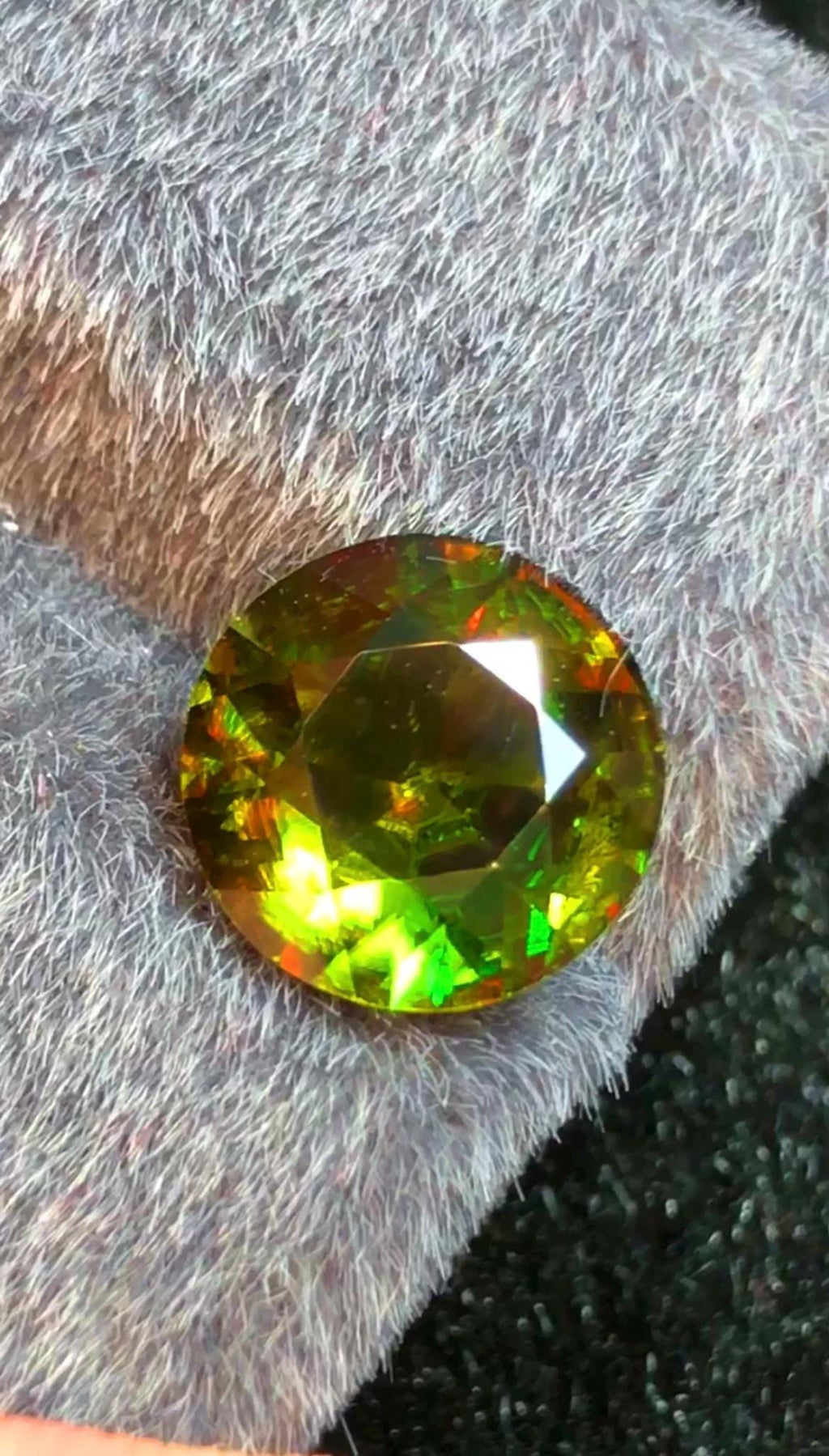 Green Sphene 3.00 ct Round Cut Green Gemstone from Skardu Pakistan