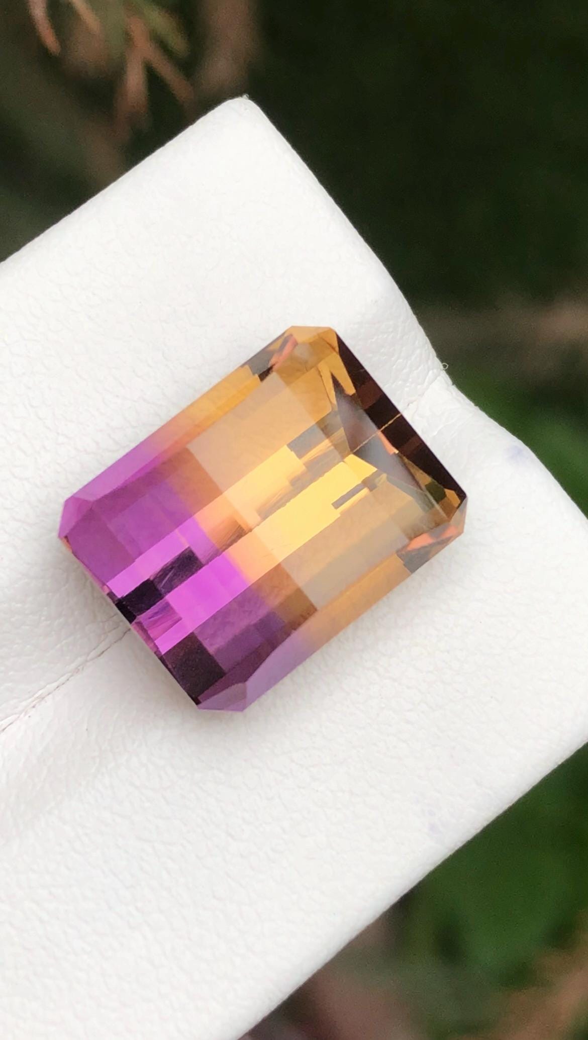 Ametrine 13.50 Carat Pixel Cut Loose Gemstone – from Brazil