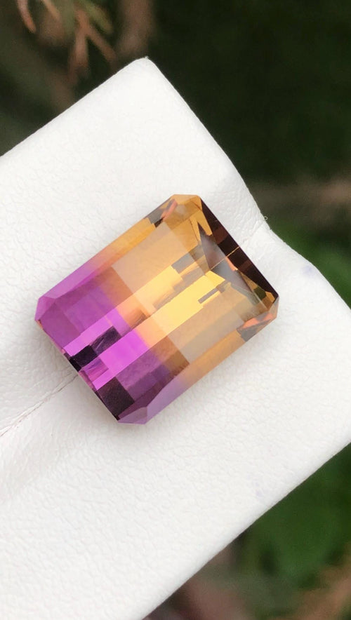 Ametrine 13.50 Carat Pixel Cut Loose Gemstone – from Brazil