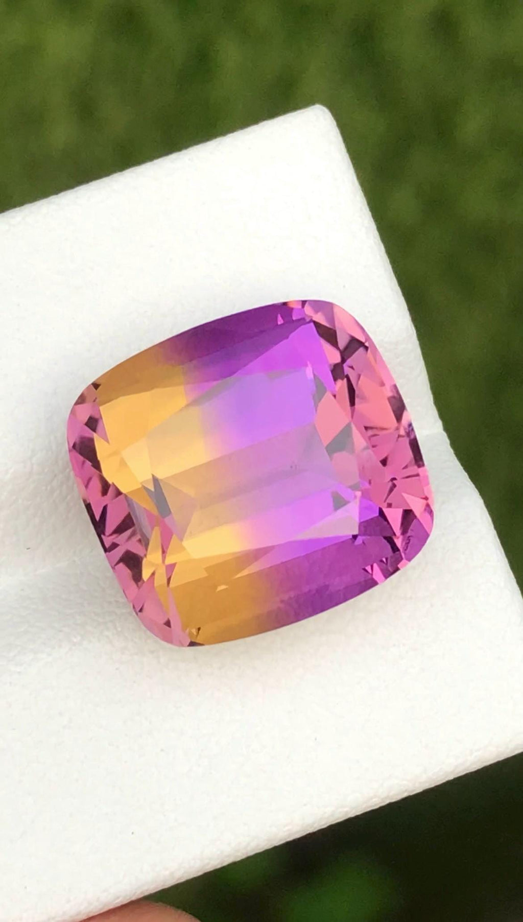 Bi-Color Ametrine 14.25 Ct Cushion Cut – Gemstone from Brazil