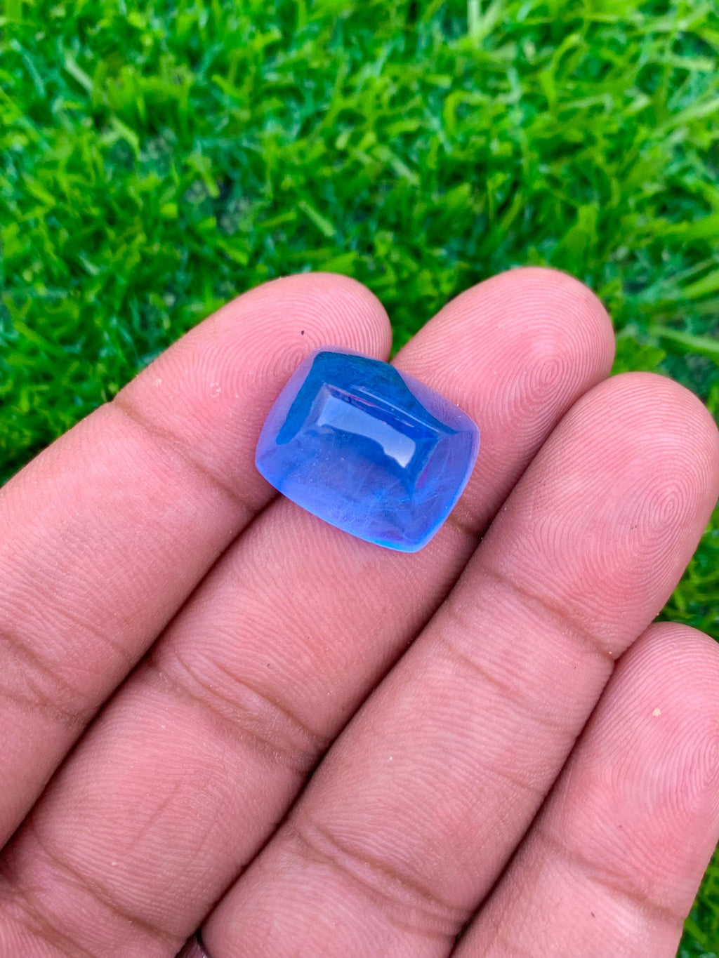Santa Maria Aquamarine Cabochon: Deep Blue Gemstone, March Birthstone (22.65 CT)