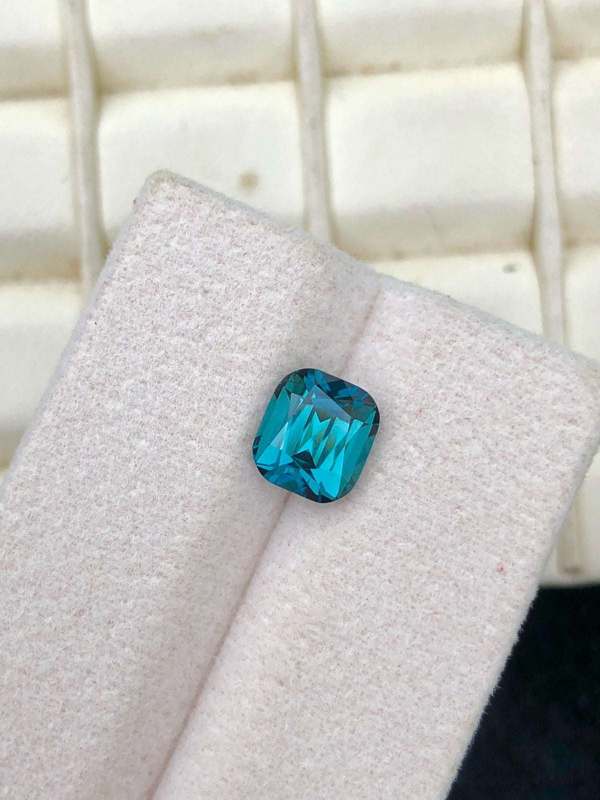 Lagoon Blue Tourmaline Gemstone: 2.05 CT Cushion Cut, Afghanistan