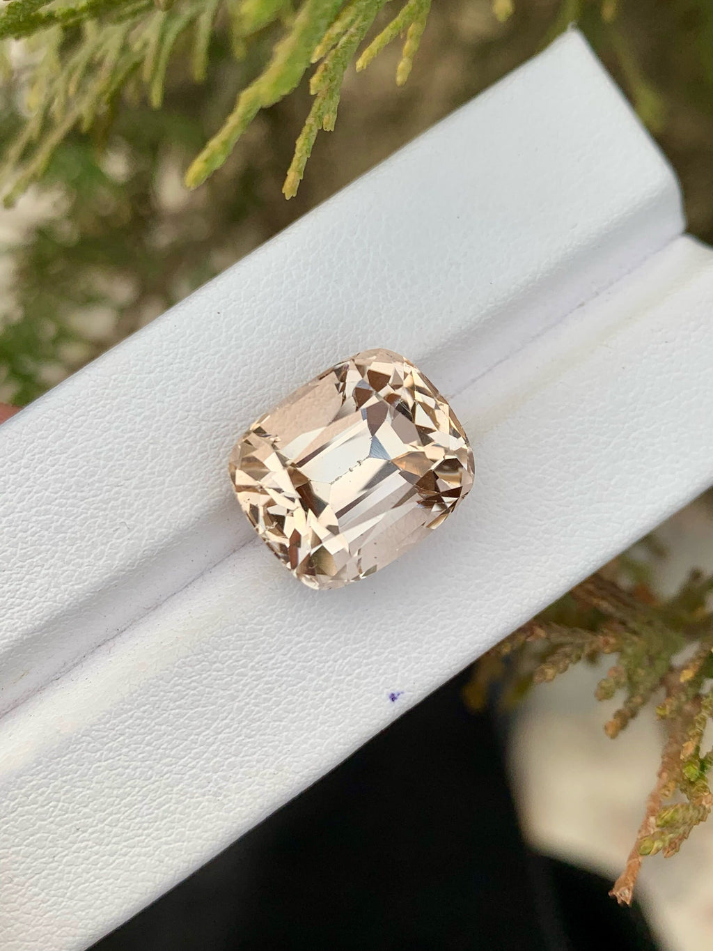 Natural Imperial Topaz Loose Gemstone: Faceted Cushion Cut, 20.05 CT