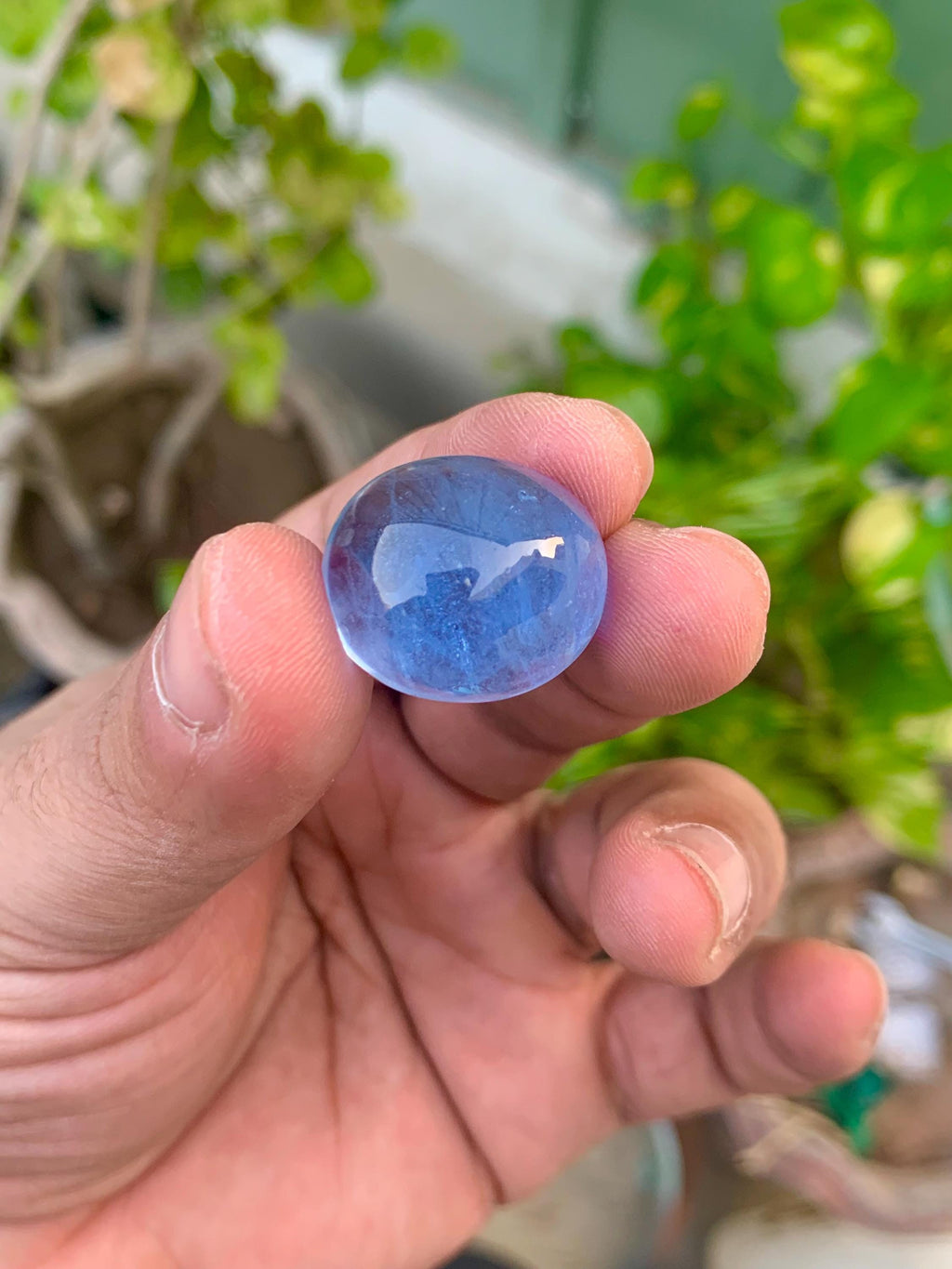 Santa Maria Aquamarine Cabochon: Natural Deep Blue Gemstone, 33.30 CT